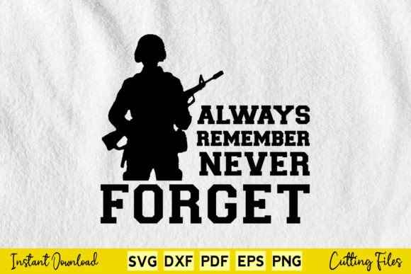 Always Remember Never Forget Svg Graphics for Crafts