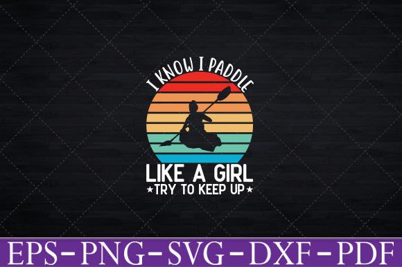 Funny Girl Kayak Retro Graphics and Crafts Review