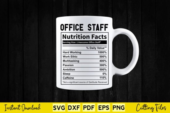 Funny Office Staff Nutrition Facts Svg Graphics and Crafts Review
