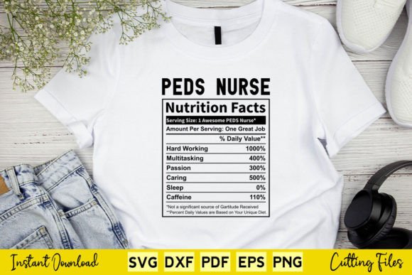 Funny Peds Nurse Nutrition Facts Graphics and Crafts Review