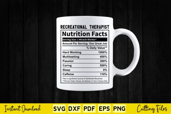 Funny Recreational Therapist Nutrition Graphics and Crafts Review