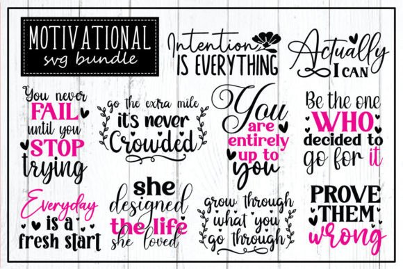 Motivational Quotes Bundle, Svg Design